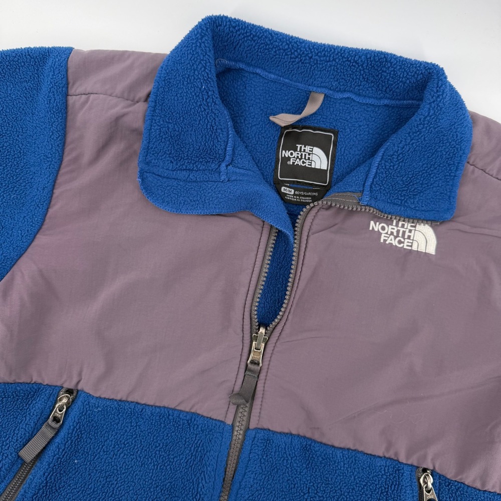 The North Face Boys‎ Medium Fleece Jacket Size Medium Blue Grey Zip Up Polartec